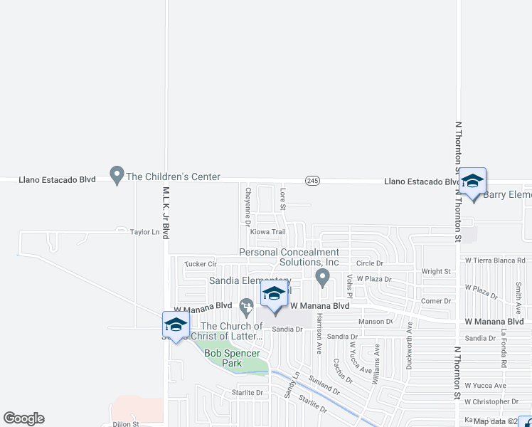 map of restaurants, bars, coffee shops, grocery stores, and more near Red Cloud Place in Clovis