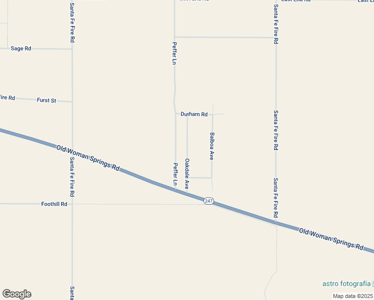 map of restaurants, bars, coffee shops, grocery stores, and more near Oakdale Avenue in Lucerne Valley