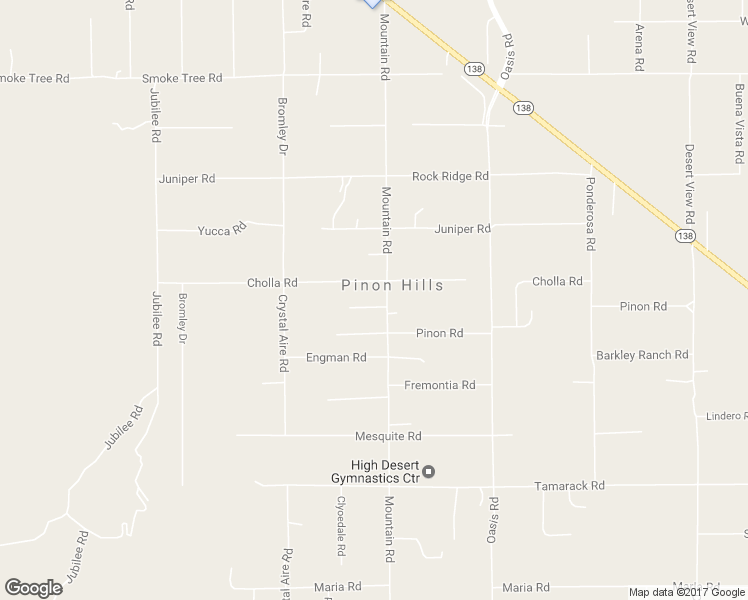 map of restaurants, bars, coffee shops, grocery stores, and more near 10080 Mountain Road in Pinon Hills