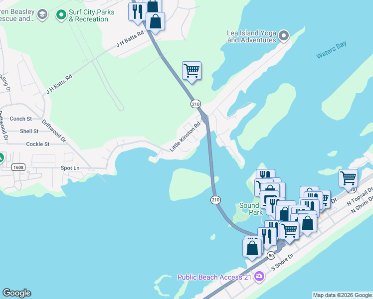 map of restaurants, bars, coffee shops, grocery stores, and more near 110 Diamond Point Court in Hampstead