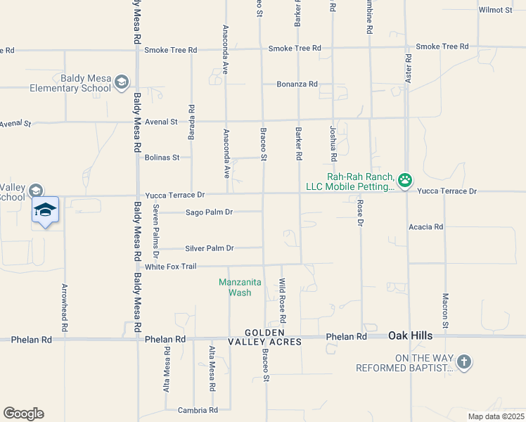 map of restaurants, bars, coffee shops, grocery stores, and more near Braceo Street in Phelan