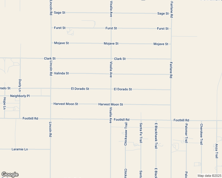 map of restaurants, bars, coffee shops, grocery stores, and more near Visalia Avenue in Lucerne Valley