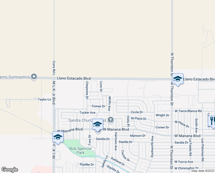 map of restaurants, bars, coffee shops, grocery stores, and more near 713 Bison Road in Clovis