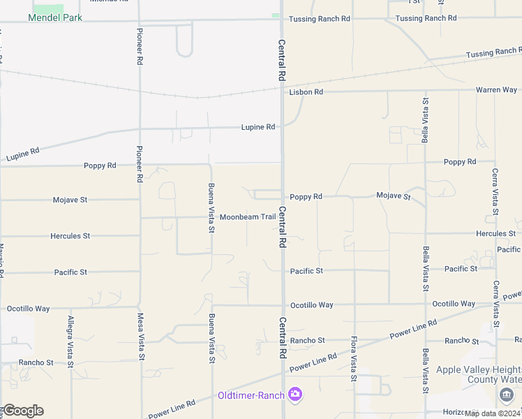 map of restaurants, bars, coffee shops, grocery stores, and more near Mojave Street in Apple Valley