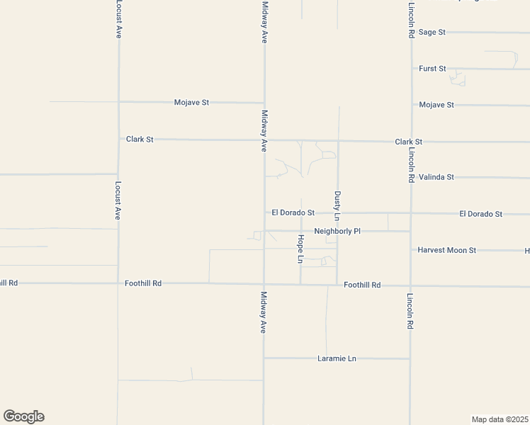 map of restaurants, bars, coffee shops, grocery stores, and more near Midway Avenue in Lucerne Valley