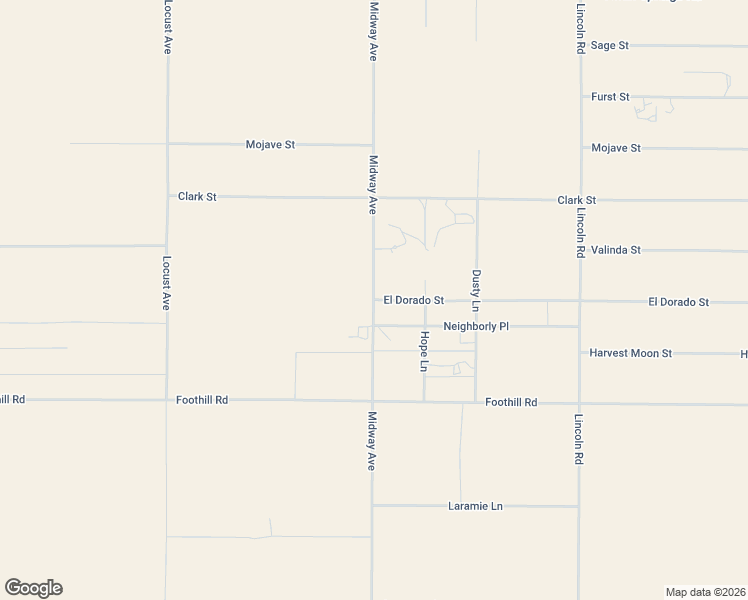 map of restaurants, bars, coffee shops, grocery stores, and more near 9828 Midway Avenue in Lucerne Valley