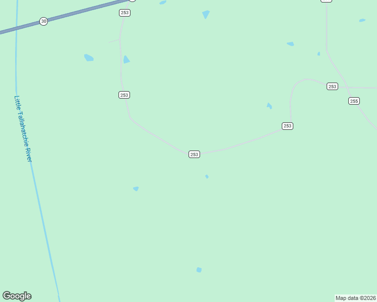 map of restaurants, bars, coffee shops, grocery stores, and more near 89 County Road 253 in Lafayette County