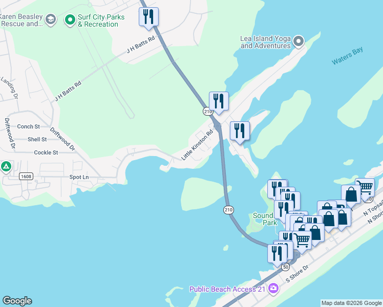 map of restaurants, bars, coffee shops, grocery stores, and more near 110 Diamond Point Court in Hampstead