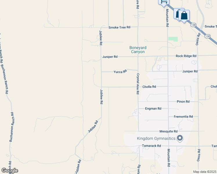 map of restaurants, bars, coffee shops, grocery stores, and more near Bromley Drive in Piñon Hills