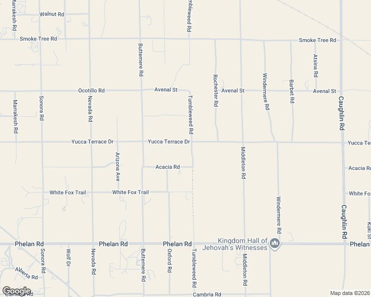 map of restaurants, bars, coffee shops, grocery stores, and more near 7475 Yucca Terrace Drive in Phelan