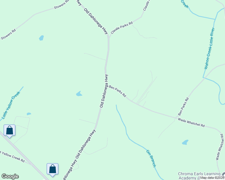 map of restaurants, bars, coffee shops, grocery stores, and more near 6010 Ben Parks Road in Murrayville