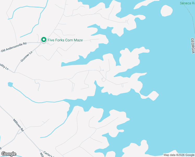 map of restaurants, bars, coffee shops, grocery stores, and more near 1164 Tranquility Lane in Hartwell