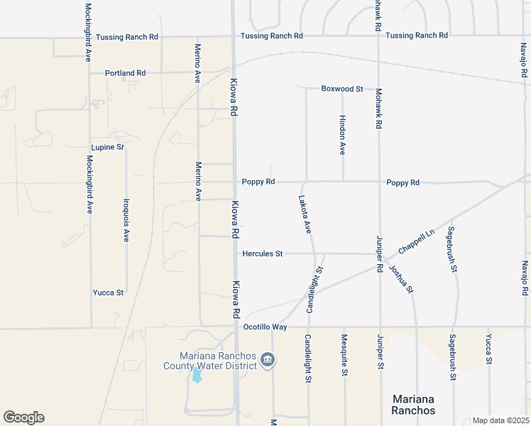 map of restaurants, bars, coffee shops, grocery stores, and more near Kiowa Place in Apple Valley