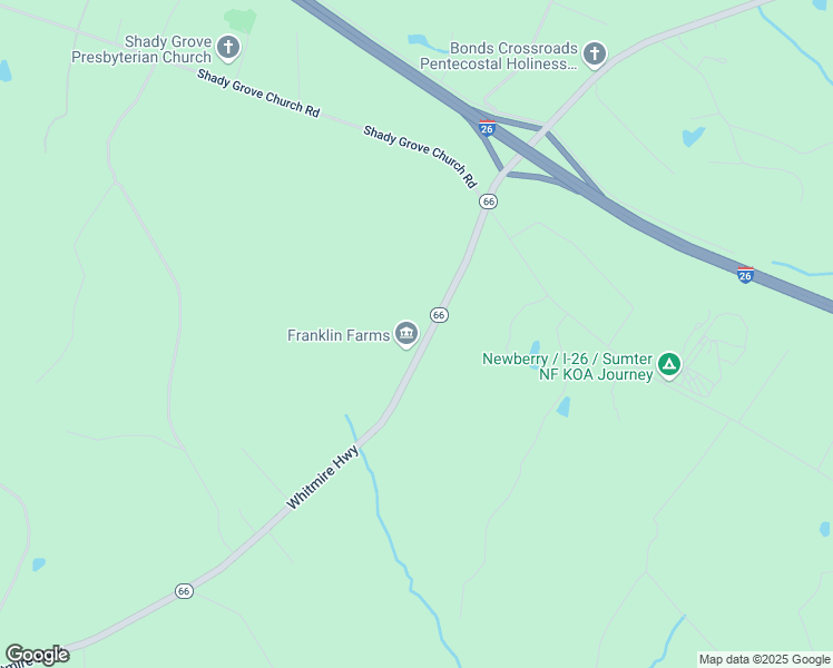 map of restaurants, bars, coffee shops, grocery stores, and more near 3191 Whitmire Highway in Kinards
