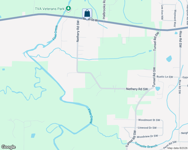 map of restaurants, bars, coffee shops, grocery stores, and more near 1948 Nethery Road in Hartselle