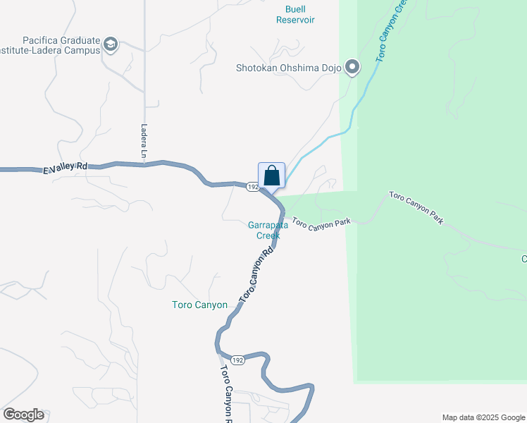 map of restaurants, bars, coffee shops, grocery stores, and more near 2995 East Valley Road in Santa Barbara