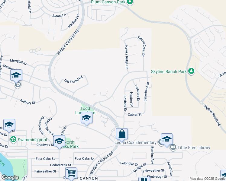 map of restaurants, bars, coffee shops, grocery stores, and more near 28109 Canyon Crest Drive in Santa Clarita