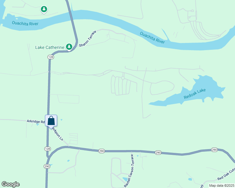 map of restaurants, bars, coffee shops, grocery stores, and more near 183 Gardens Gate Circle in Hot Springs