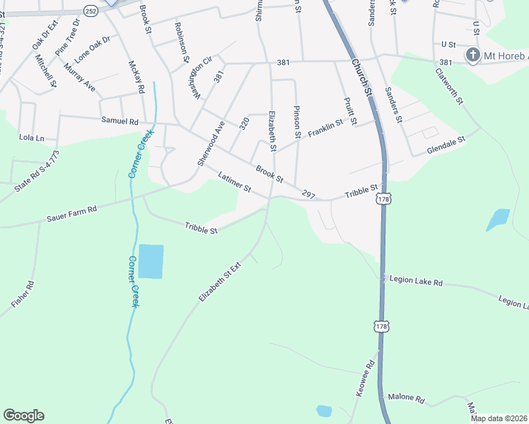 map of restaurants, bars, coffee shops, grocery stores, and more near 590 Elizabeth Street Ext in Honea Path