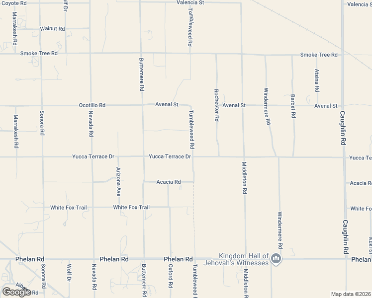 map of restaurants, bars, coffee shops, grocery stores, and more near 7475 Yucca Terrace Drive in Phelan