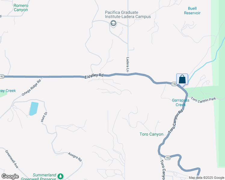 map of restaurants, bars, coffee shops, grocery stores, and more near 595 Freehaven Drive in Santa Barbara