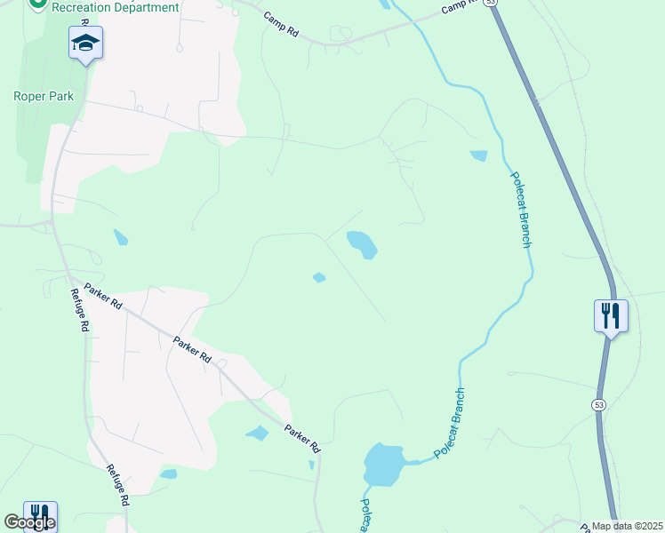 map of restaurants, bars, coffee shops, grocery stores, and more near 662 Hampton Farms Trail in Jasper