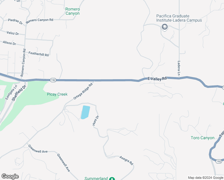 map of restaurants, bars, coffee shops, grocery stores, and more near 595 Freehaven Drive in Santa Barbara