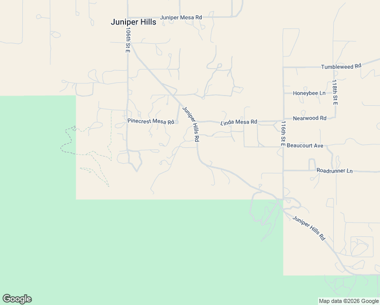 map of restaurants, bars, coffee shops, grocery stores, and more near 11046 Juniper Hills Road in Juniper Hills