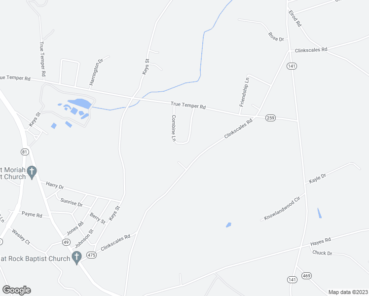 map of restaurants, bars, coffee shops, grocery stores, and more near 119 Combine Lane in Anderson