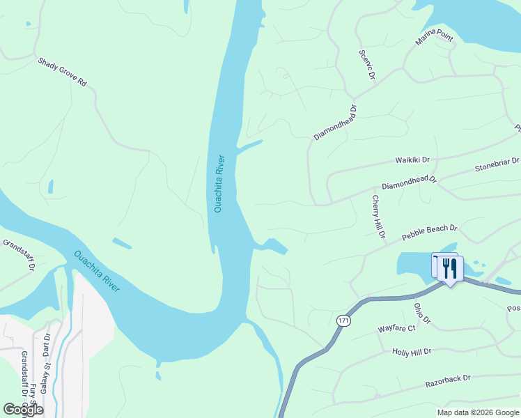 map of restaurants, bars, coffee shops, grocery stores, and more near 127 Murray Hill Place in Hot Springs