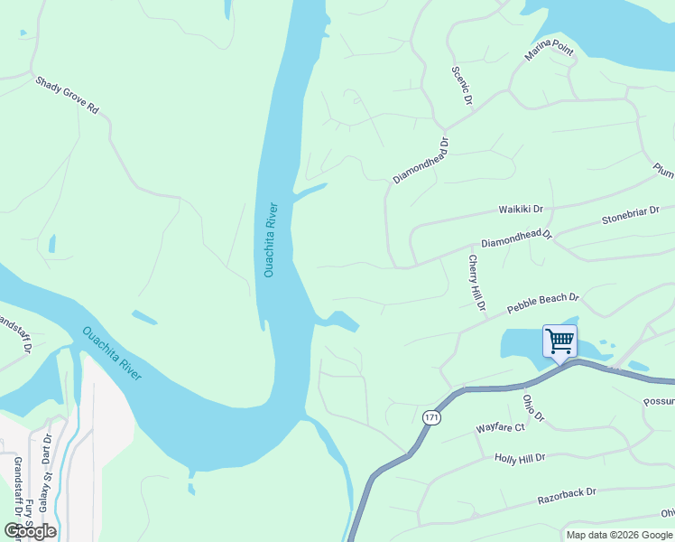 map of restaurants, bars, coffee shops, grocery stores, and more near 127 Murray Hill Place in Hot Springs