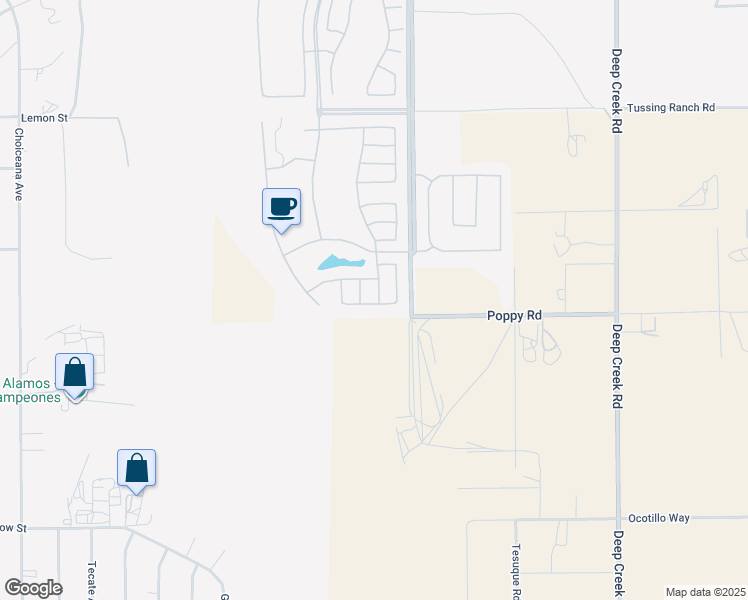 map of restaurants, bars, coffee shops, grocery stores, and more near 10012 Wilmington Lane in Apple Valley