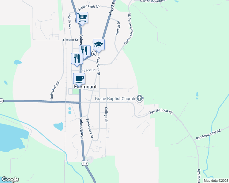 map of restaurants, bars, coffee shops, grocery stores, and more near 225 Jasper Street in Fairmount