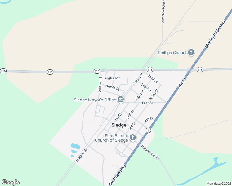 map of restaurants, bars, coffee shops, grocery stores, and more near 240 Parks Street in Sledge