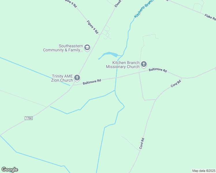 map of restaurants, bars, coffee shops, grocery stores, and more near 2395 Baltimore Road in Council