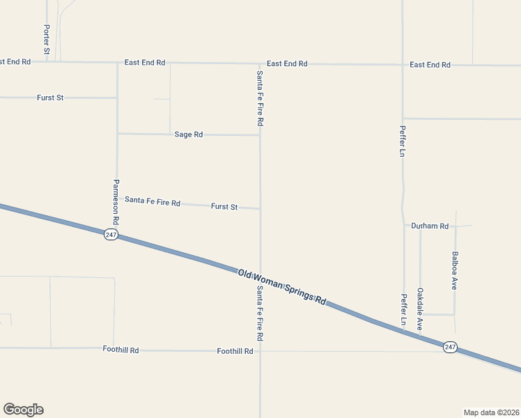 map of restaurants, bars, coffee shops, grocery stores, and more near Santa Fe Fire Road in Lucerne Valley