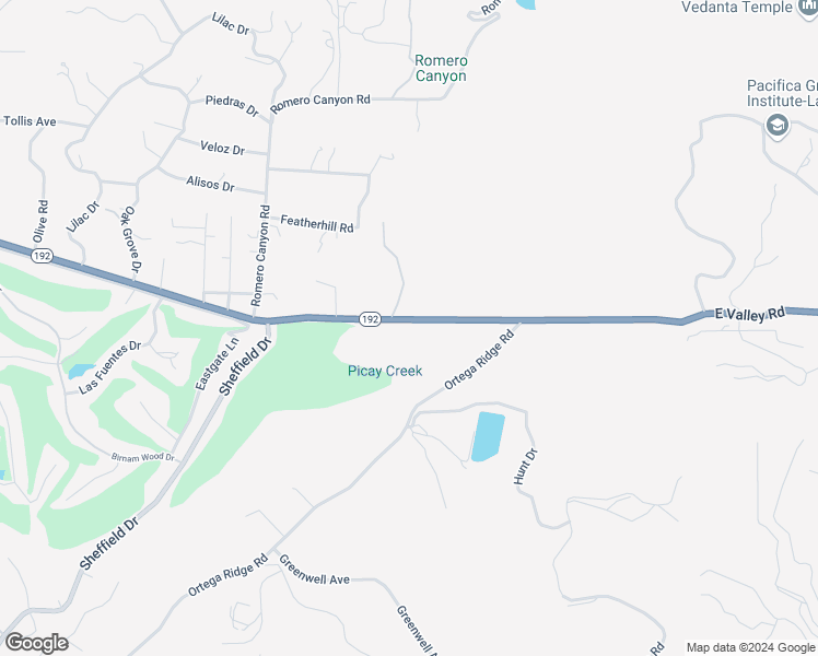 map of restaurants, bars, coffee shops, grocery stores, and more near 2347 East Valley Road in Montecito