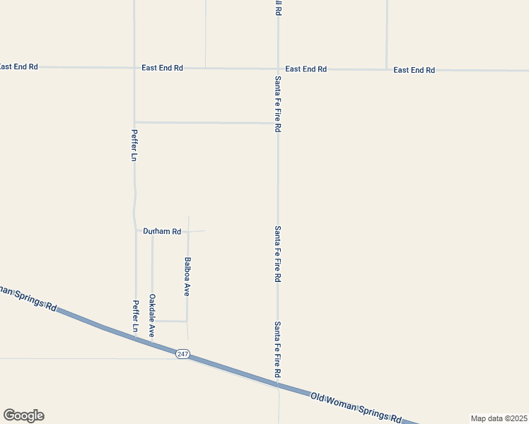 map of restaurants, bars, coffee shops, grocery stores, and more near 10080 Santa Fe Fire Road in Lucerne Valley