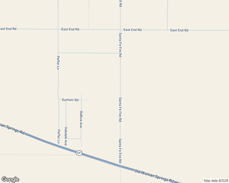 map of restaurants, bars, coffee shops, grocery stores, and more near 10080 Santa Fe Fire Road in Lucerne Valley