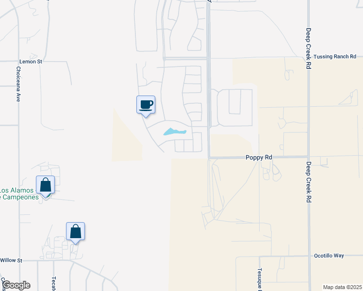 map of restaurants, bars, coffee shops, grocery stores, and more near 10030 Eldorado Street in Apple Valley