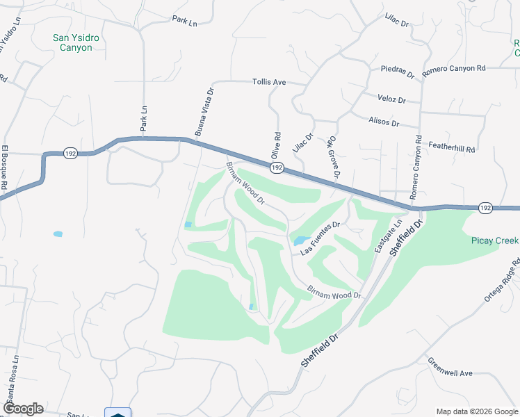 map of restaurants, bars, coffee shops, grocery stores, and more near 2025 Birnam Wood Drive in Montecito
