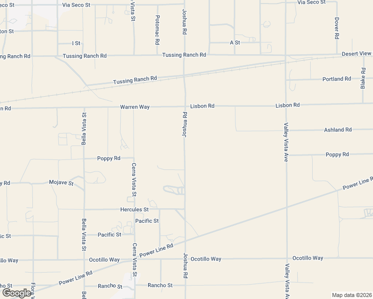 map of restaurants, bars, coffee shops, grocery stores, and more near Tussing Ranch Rd in Apple Valley