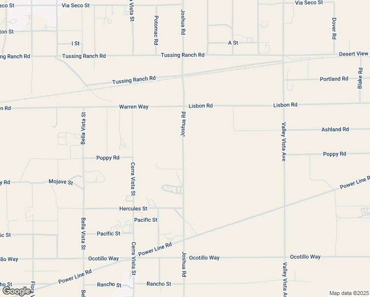 map of restaurants, bars, coffee shops, grocery stores, and more near Joshua Road in Apple Valley