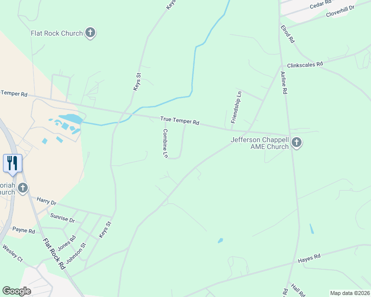 map of restaurants, bars, coffee shops, grocery stores, and more near 115 Combine Lane in Anderson