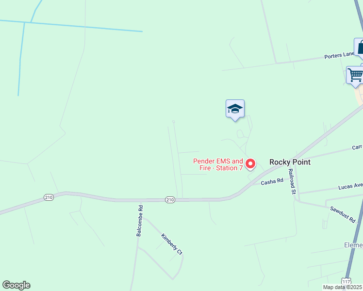 map of restaurants, bars, coffee shops, grocery stores, and more near 280 Juniper Road in Rocky Point