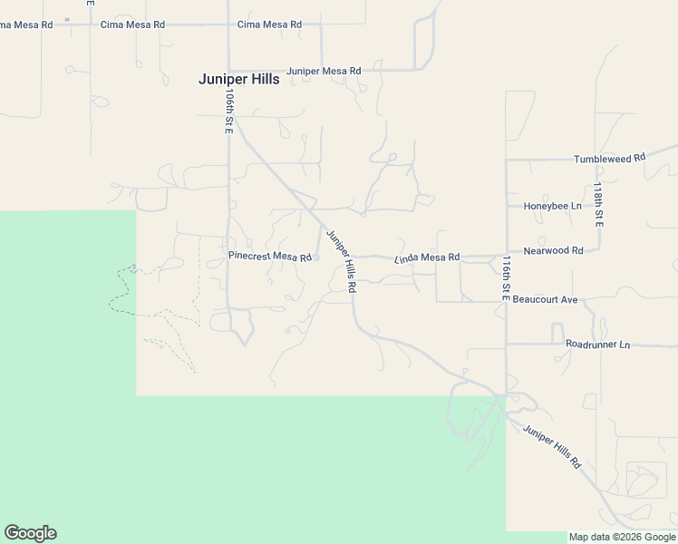 map of restaurants, bars, coffee shops, grocery stores, and more near 11046 Juniper Hills Road in Juniper Hills