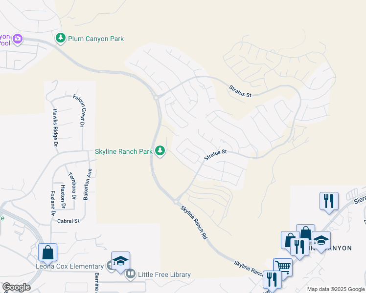 map of restaurants, bars, coffee shops, grocery stores, and more near 18147 Jupiter Lane in Santa Clarita