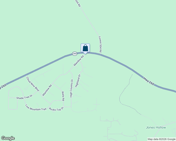 map of restaurants, bars, coffee shops, grocery stores, and more near 1586 Greentree Circle Heber in Navajo County