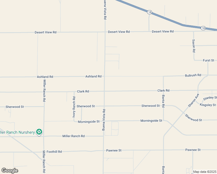 map of restaurants, bars, coffee shops, grocery stores, and more near Buena Vista Road in Lucerne Valley