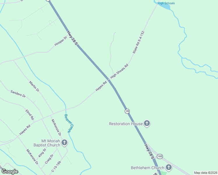 map of restaurants, bars, coffee shops, grocery stores, and more near 4700 Abbeville Highway in Anderson